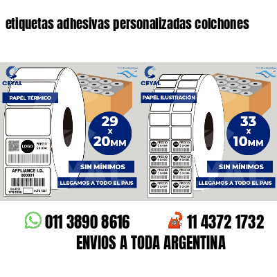 etiquetas adhesivas personalizadas colchones