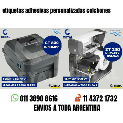 etiquetas adhesivas personalizadas colchones