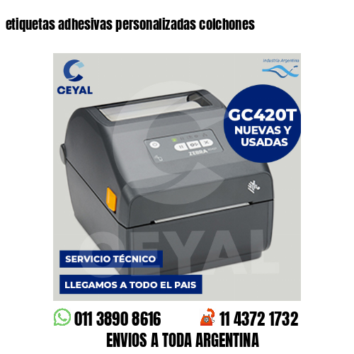 etiquetas adhesivas personalizadas colchones