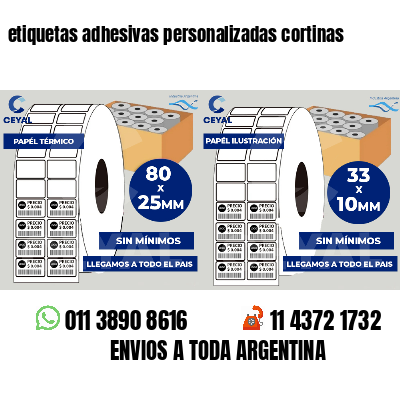 etiquetas adhesivas personalizadas cortinas
