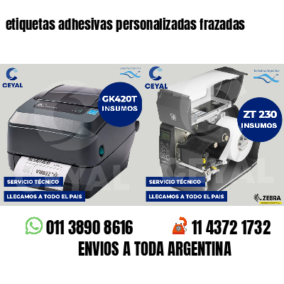 etiquetas adhesivas personalizadas frazadas