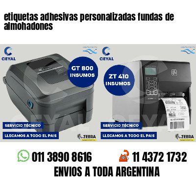 etiquetas adhesivas personalizadas fundas de almohadones