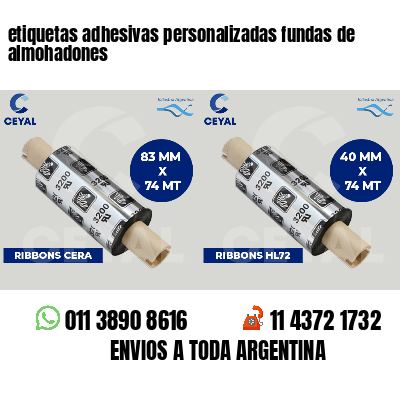 etiquetas adhesivas personalizadas fundas de almohadones