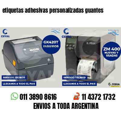 etiquetas adhesivas personalizadas guantes