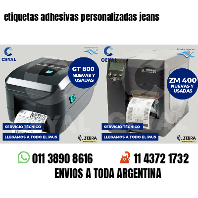 etiquetas adhesivas personalizadas jeans