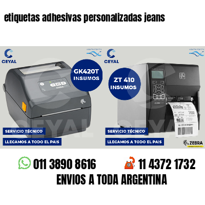 etiquetas adhesivas personalizadas jeans