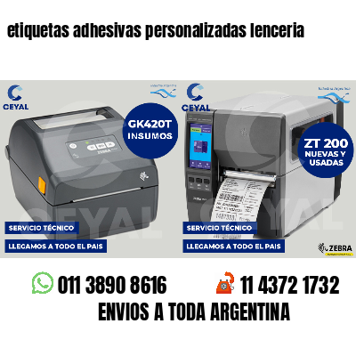 etiquetas adhesivas personalizadas lenceria
