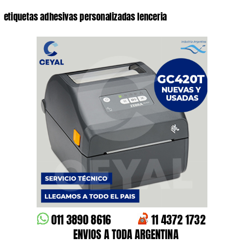 etiquetas adhesivas personalizadas lenceria