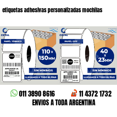 etiquetas adhesivas personalizadas mochilas