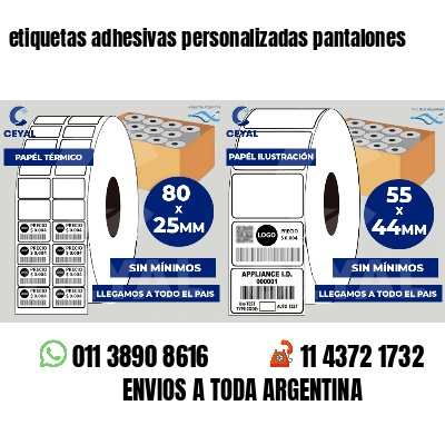 etiquetas adhesivas personalizadas pantalones