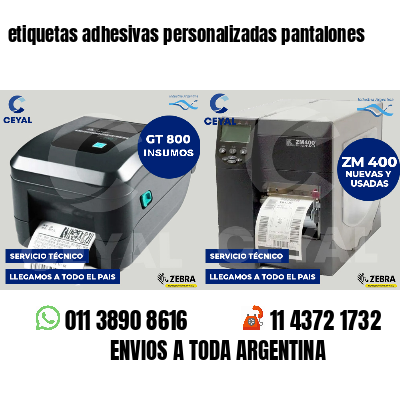 etiquetas adhesivas personalizadas pantalones