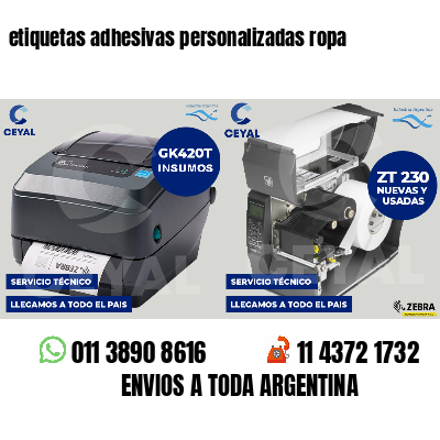 etiquetas adhesivas personalizadas ropa