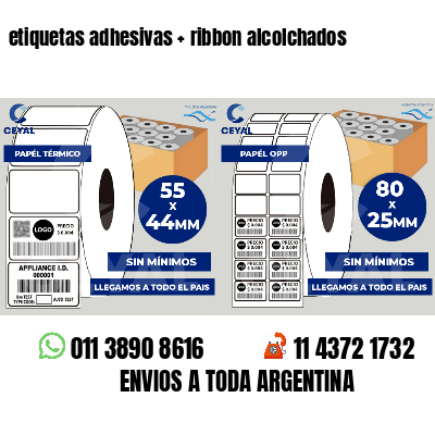 etiquetas adhesivas   ribbon alcolchados