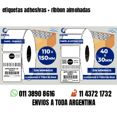 etiquetas adhesivas   ribbon almohadas