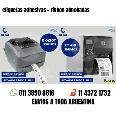 etiquetas adhesivas   ribbon almohadas