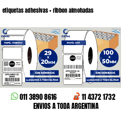 etiquetas adhesivas   ribbon almohadas