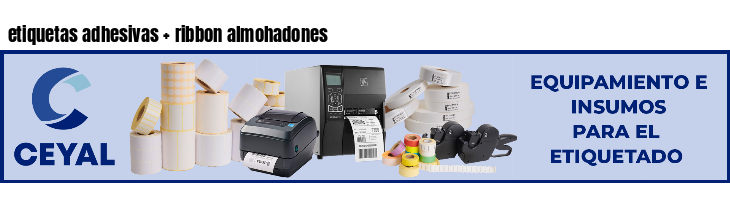 etiquetas adhesivas   ribbon almohadones