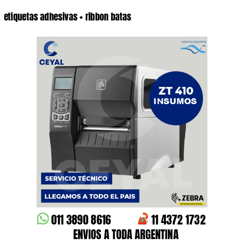 etiquetas adhesivas   ribbon batas