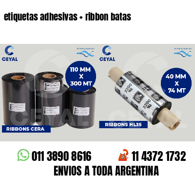 etiquetas adhesivas   ribbon batas