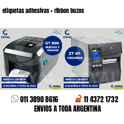 etiquetas adhesivas   ribbon buzos