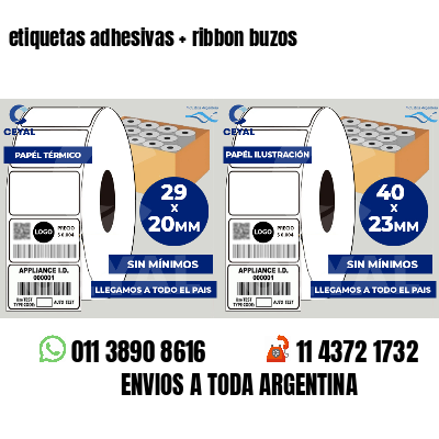 etiquetas adhesivas   ribbon buzos