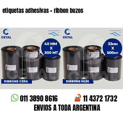etiquetas adhesivas   ribbon buzos