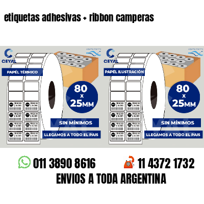 etiquetas adhesivas   ribbon camperas