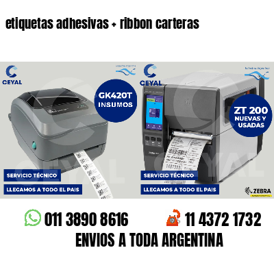 etiquetas adhesivas   ribbon carteras