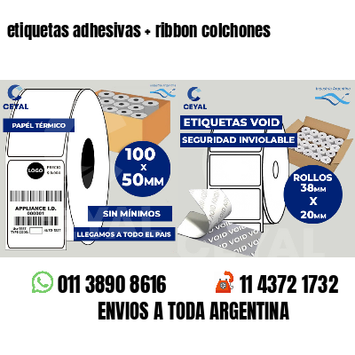etiquetas adhesivas   ribbon colchones