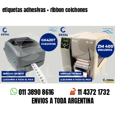 etiquetas adhesivas   ribbon colchones