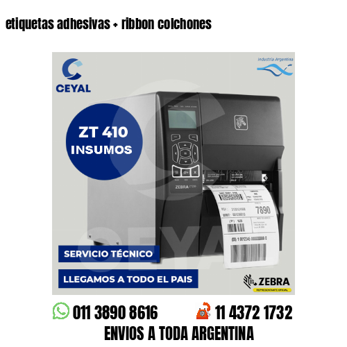 etiquetas adhesivas   ribbon colchones