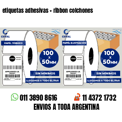 etiquetas adhesivas   ribbon colchones