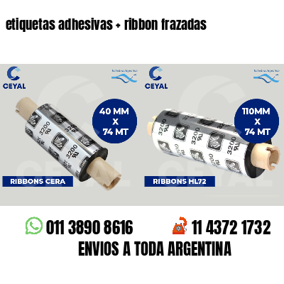 etiquetas adhesivas   ribbon frazadas