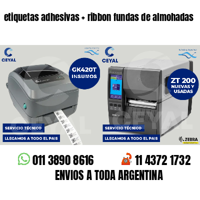 etiquetas adhesivas   ribbon fundas de almohadas