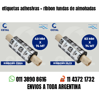 etiquetas adhesivas   ribbon fundas de almohadas