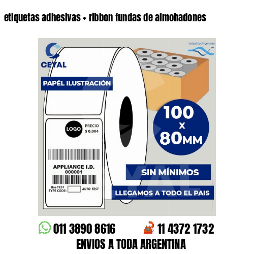 etiquetas adhesivas   ribbon fundas de almohadones