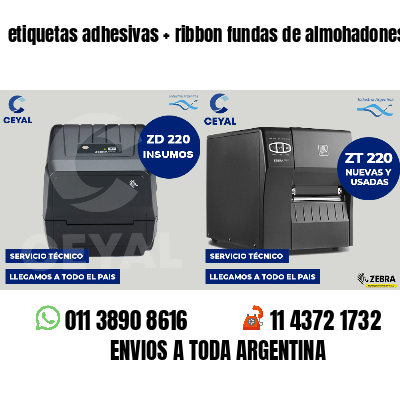 etiquetas adhesivas   ribbon fundas de almohadones