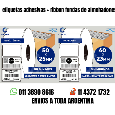 etiquetas adhesivas   ribbon fundas de almohadones