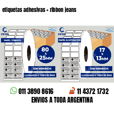 etiquetas adhesivas   ribbon jeans