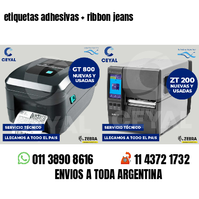 etiquetas adhesivas   ribbon jeans