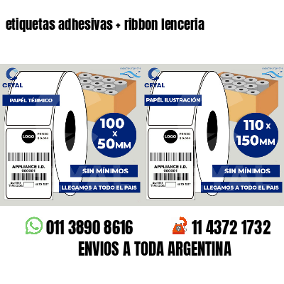 etiquetas adhesivas   ribbon lenceria