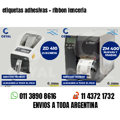 etiquetas adhesivas   ribbon lenceria