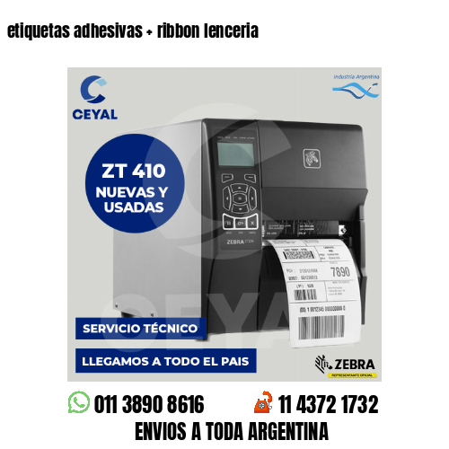 etiquetas adhesivas   ribbon lenceria