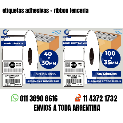 etiquetas adhesivas   ribbon lenceria