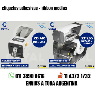 etiquetas adhesivas   ribbon medias