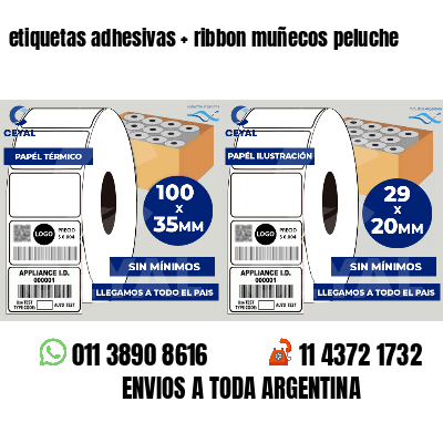 etiquetas adhesivas   ribbon muñecos peluche