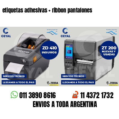etiquetas adhesivas   ribbon pantalones