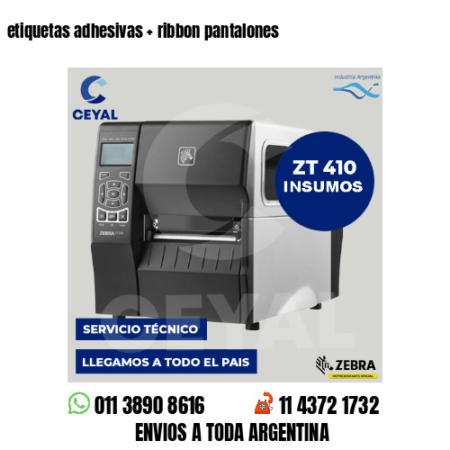 etiquetas adhesivas   ribbon pantalones