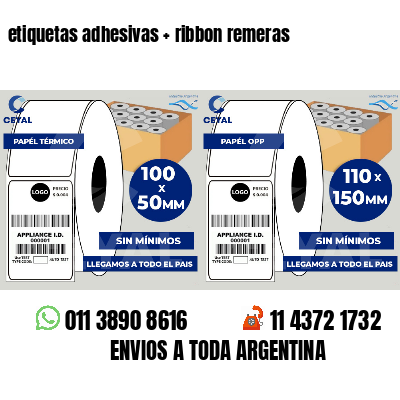 etiquetas adhesivas   ribbon remeras