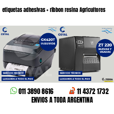 etiquetas adhesivas ribbon resina Agricultores